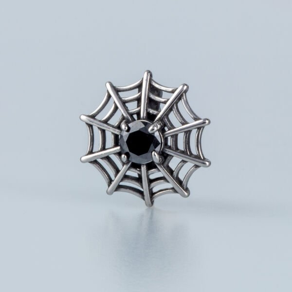 Piercing Çelik Gotik Göbek Örümcek Ağı