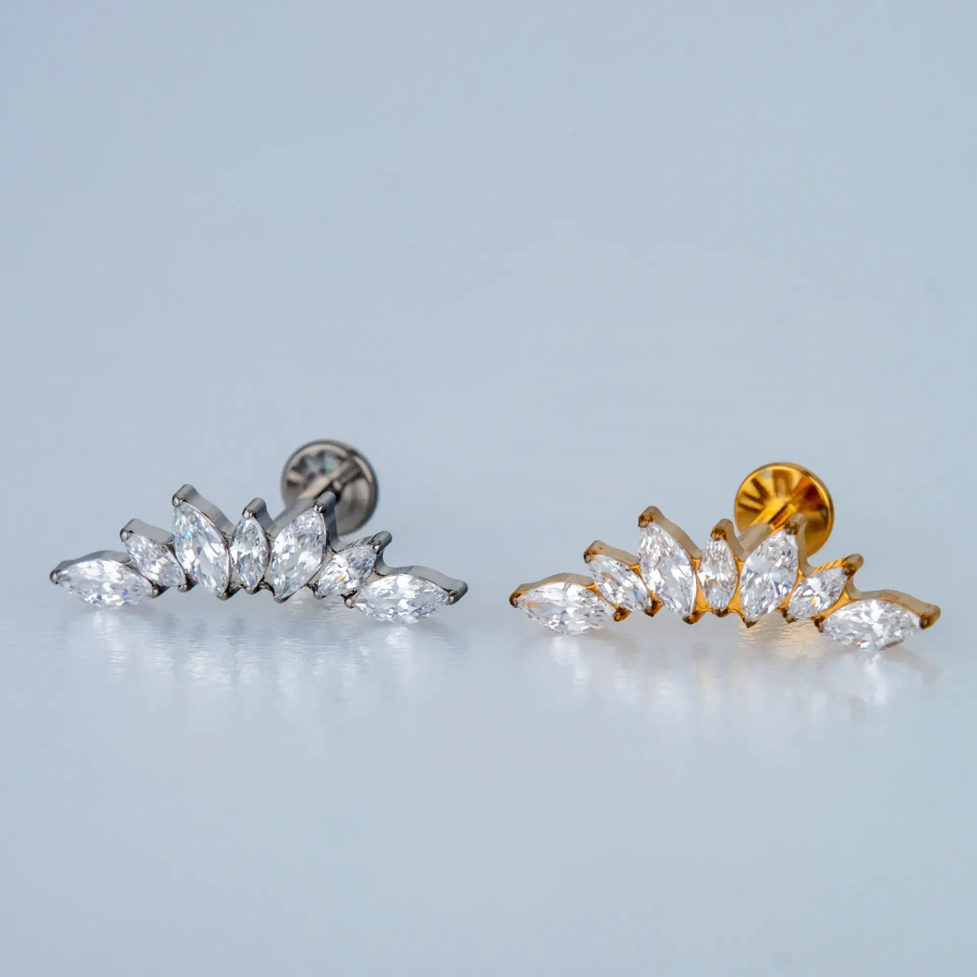 Piercing G23 Titanyum Tragus Helix Lotus Sarı 8mm