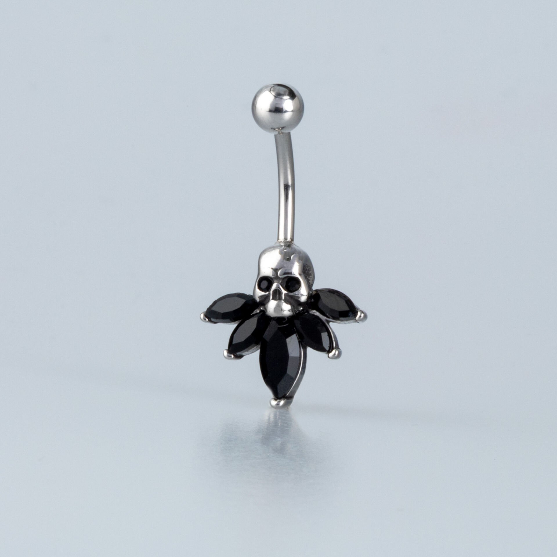 Piercing Çelik Gotik Göbek Kuru Kafa