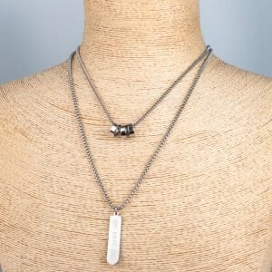 Çelik Zincir Kolye 2 Adet Zincir Ayrı Ayrı Kullanılabılır