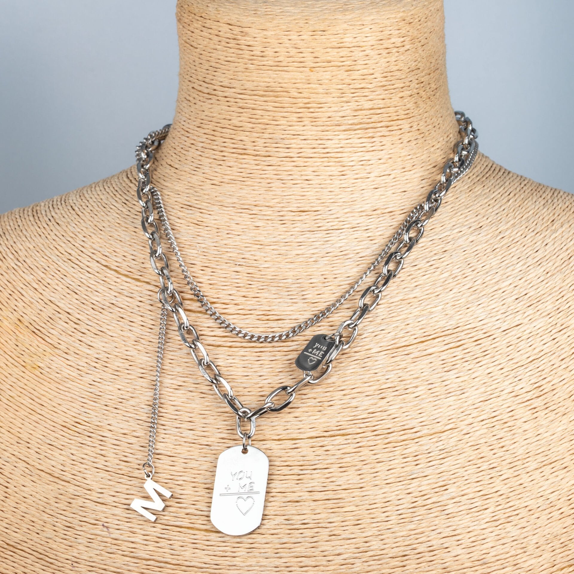 Çelik Zincir Kolye M