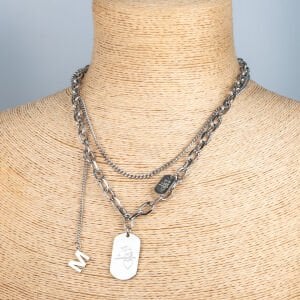 Çelik Zincir Kolye M