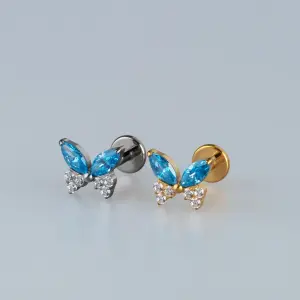 Toptan G23 Titanyum Kelebek Piercing