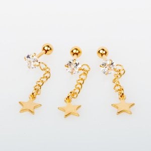 Piercing Çelik Tragus Yıldız