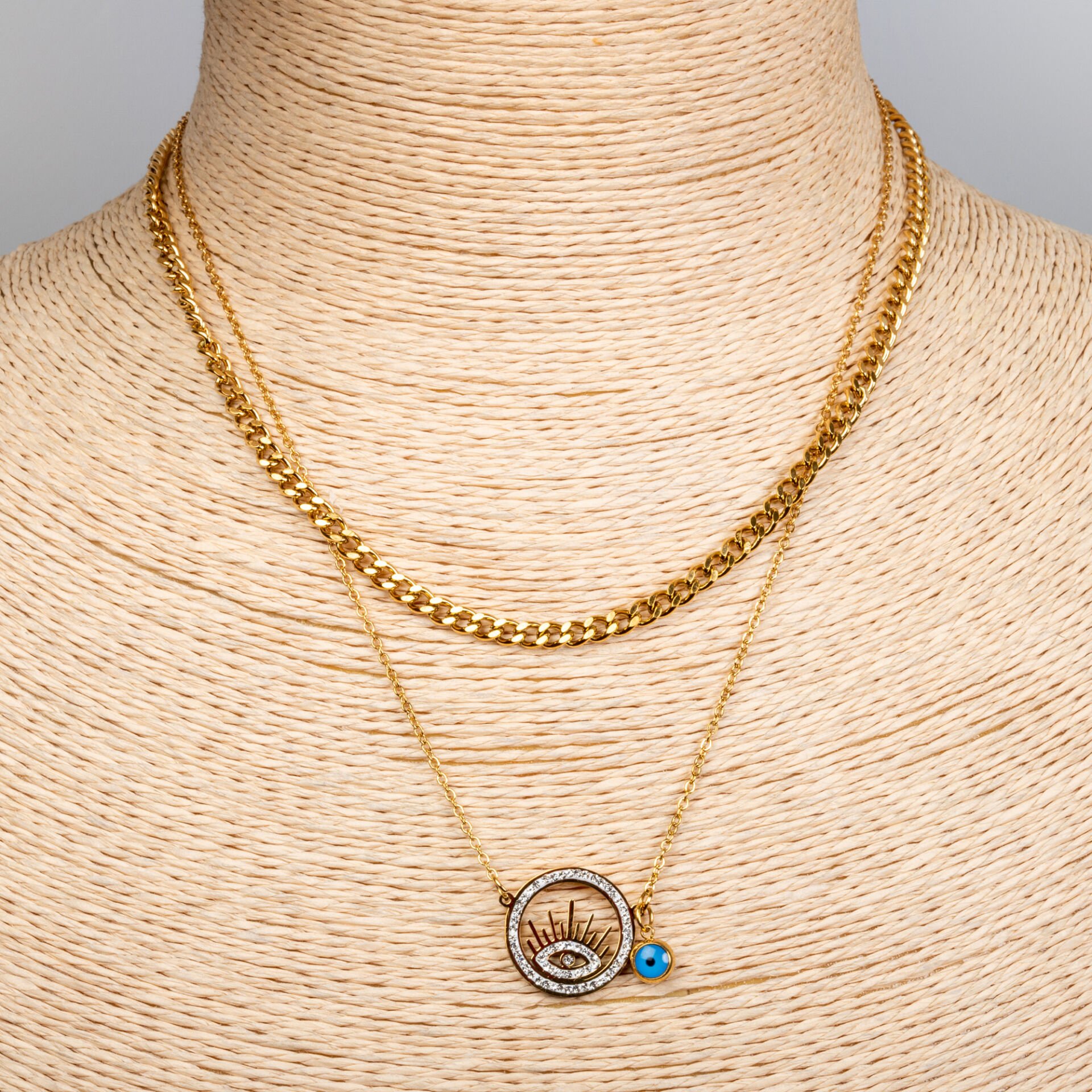 Steel Necklace Eye