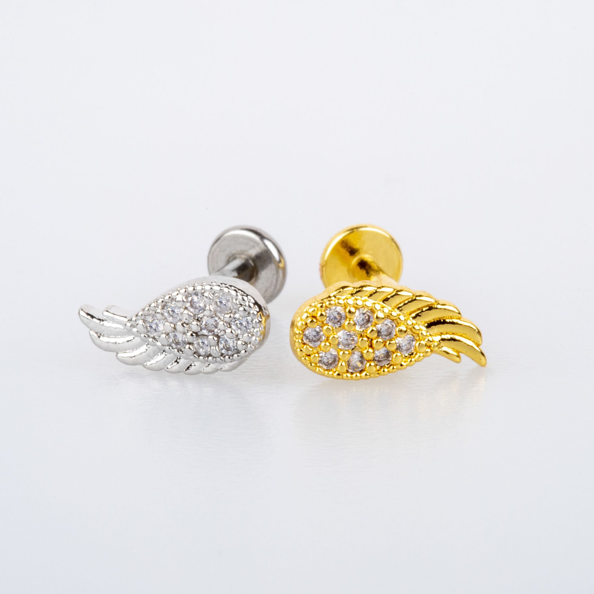 Toptan 316L Çelik Barlı Piercing Tragus Kanat Obje Pirinç