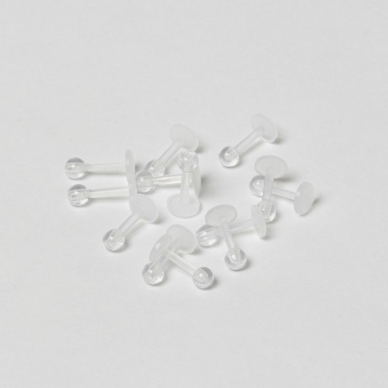 Toptan Bioplast Piercing Labret Bar Boyu: 10mm