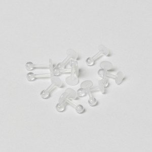 Toptan Bioplast Piercing Labret Bar Boyu: 10mm