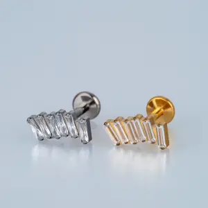 Piercing G23 Titanyum Tragus Helix Sarı 8mm