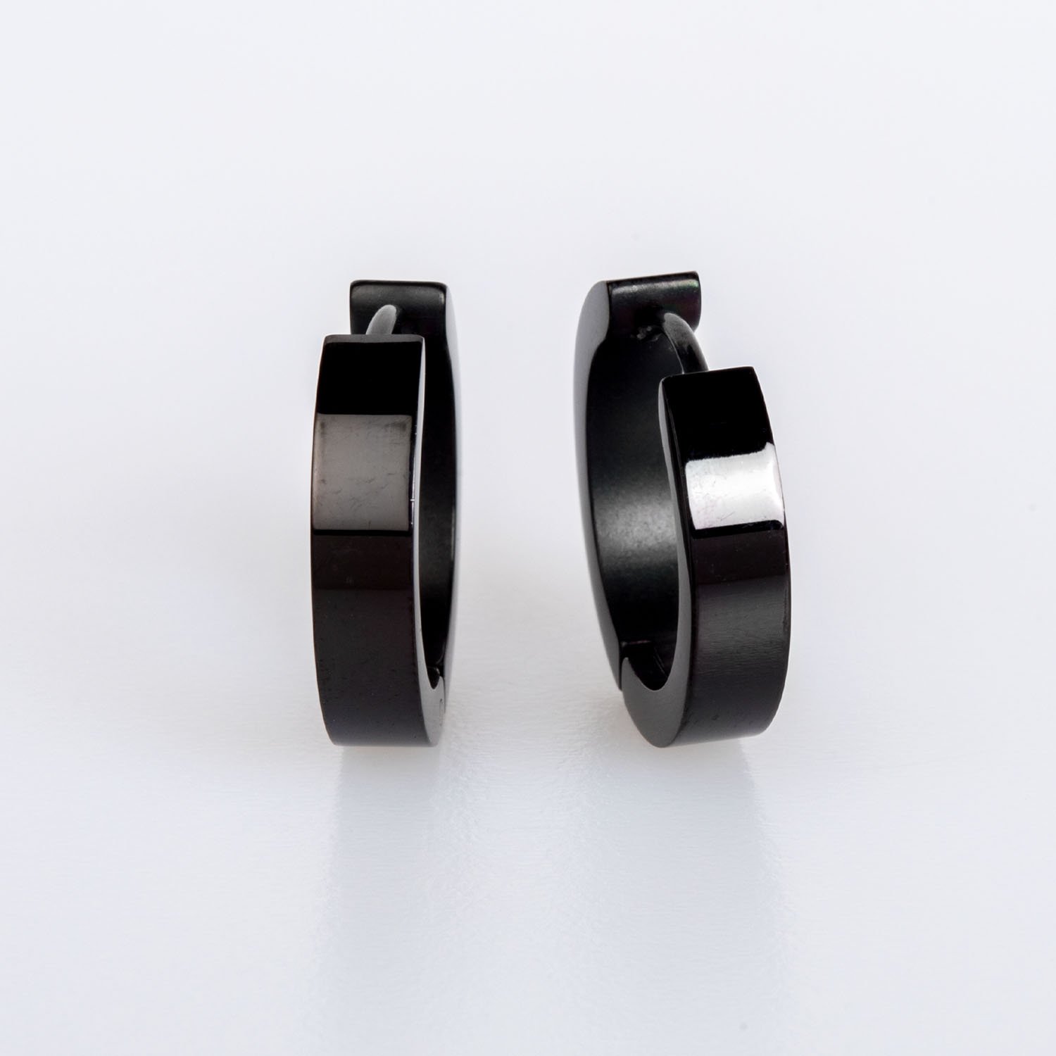 Çelik Küpe 4X14mm 5 renk - Çift Siyah