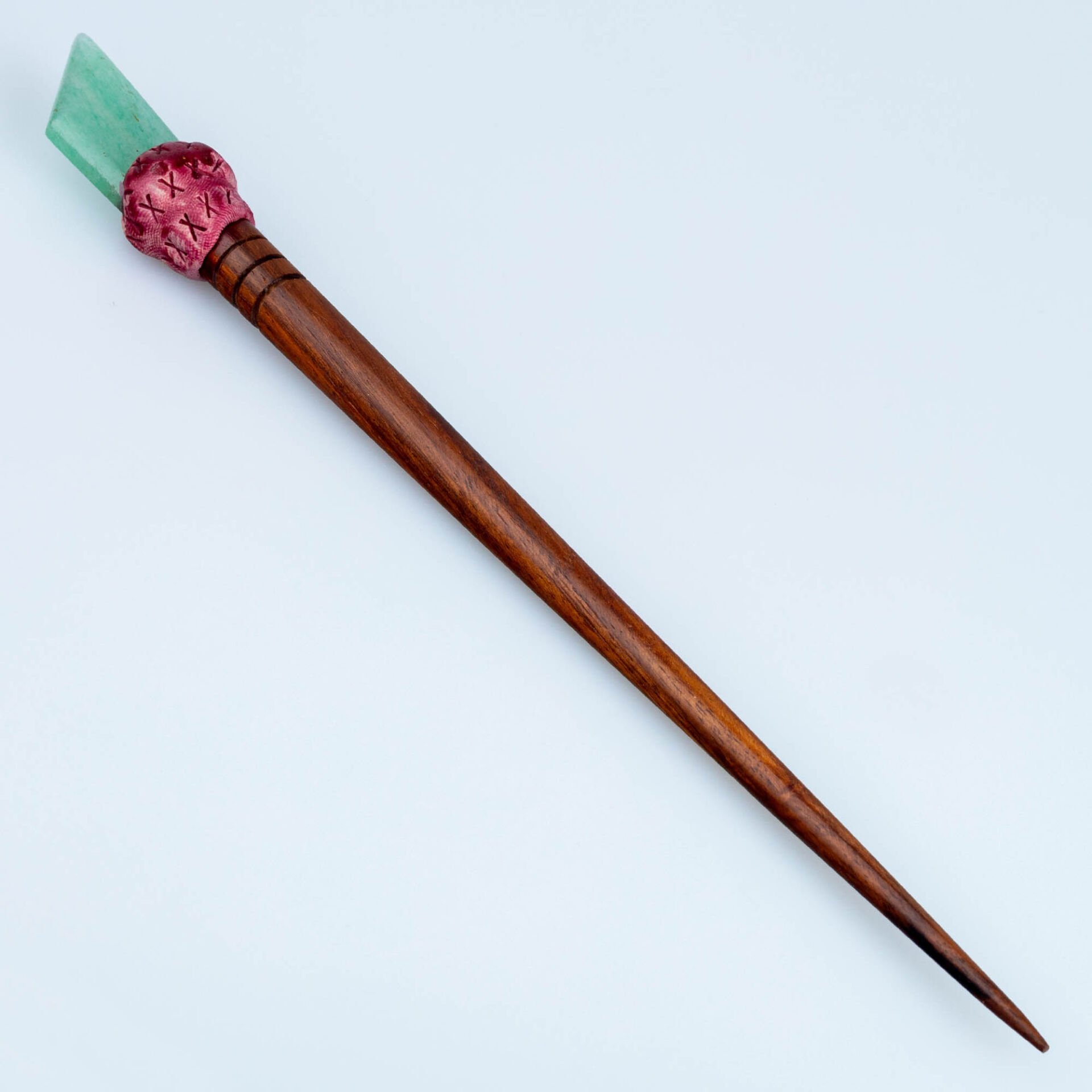 El Yapımı Doğal Taşlı Saç Çubuğu