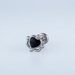 Piercing Çelik Gotik Tragus Kalp