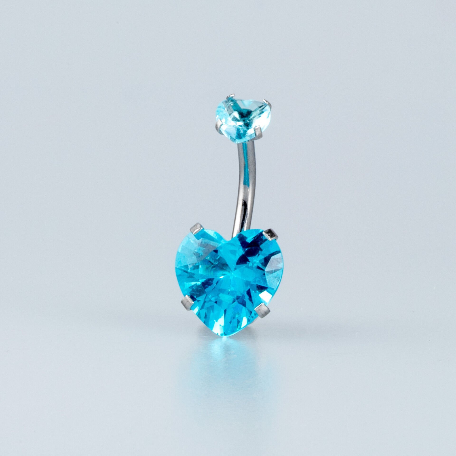 Piercing Göbek Kalp Taş 10mm.