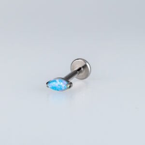 Piercing Titanyum Labret Opal Taş