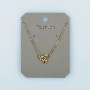 Toptan Kadın Vos Jewelry 14K Altın Kaplama Geometrik Kuş Kolye