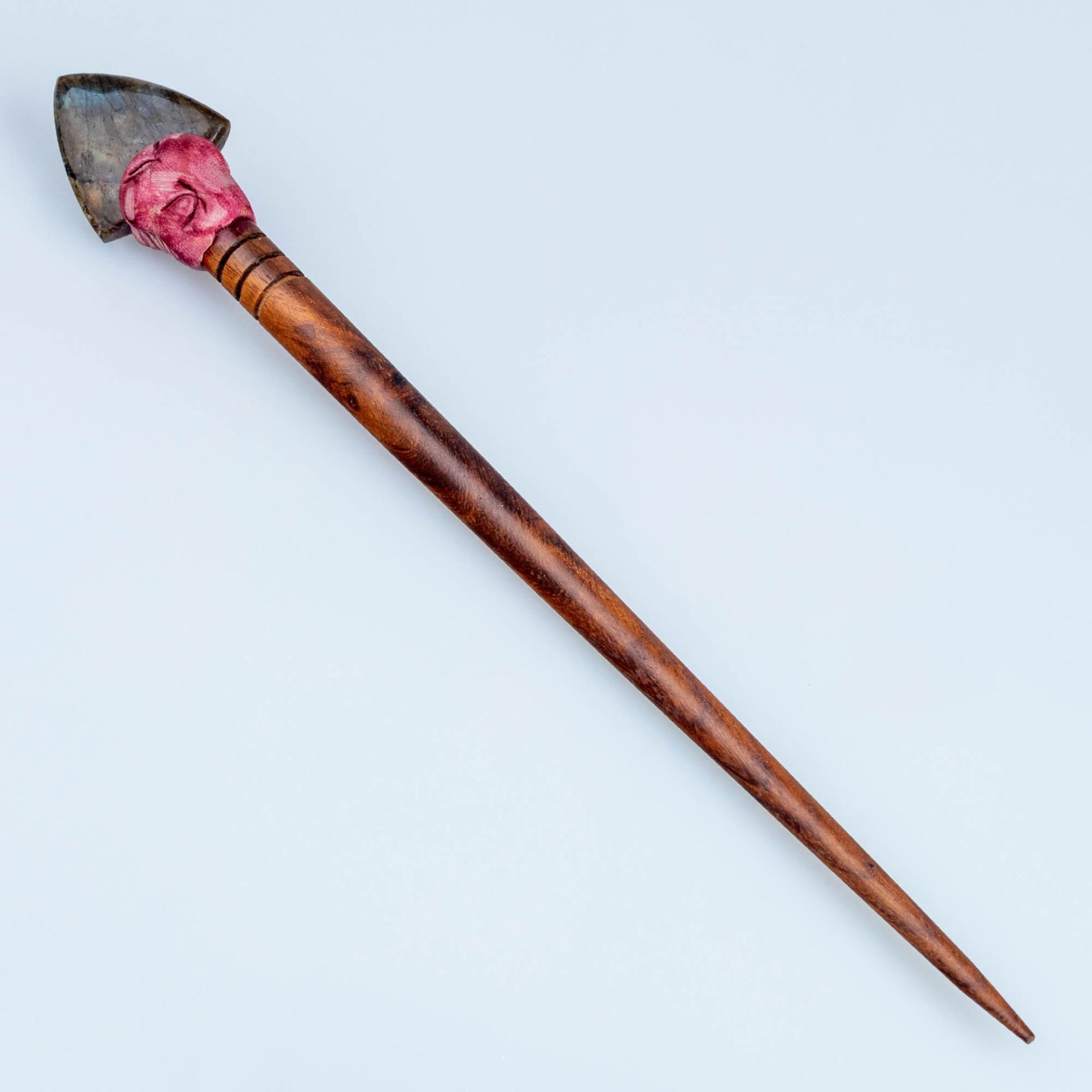 El Yapımı Doğal Taşlı Saç Çubuğu