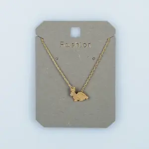 Toptan Kadın Vos Jewelry 14K Altın Kaplama Piksel Tavşan Kolye
