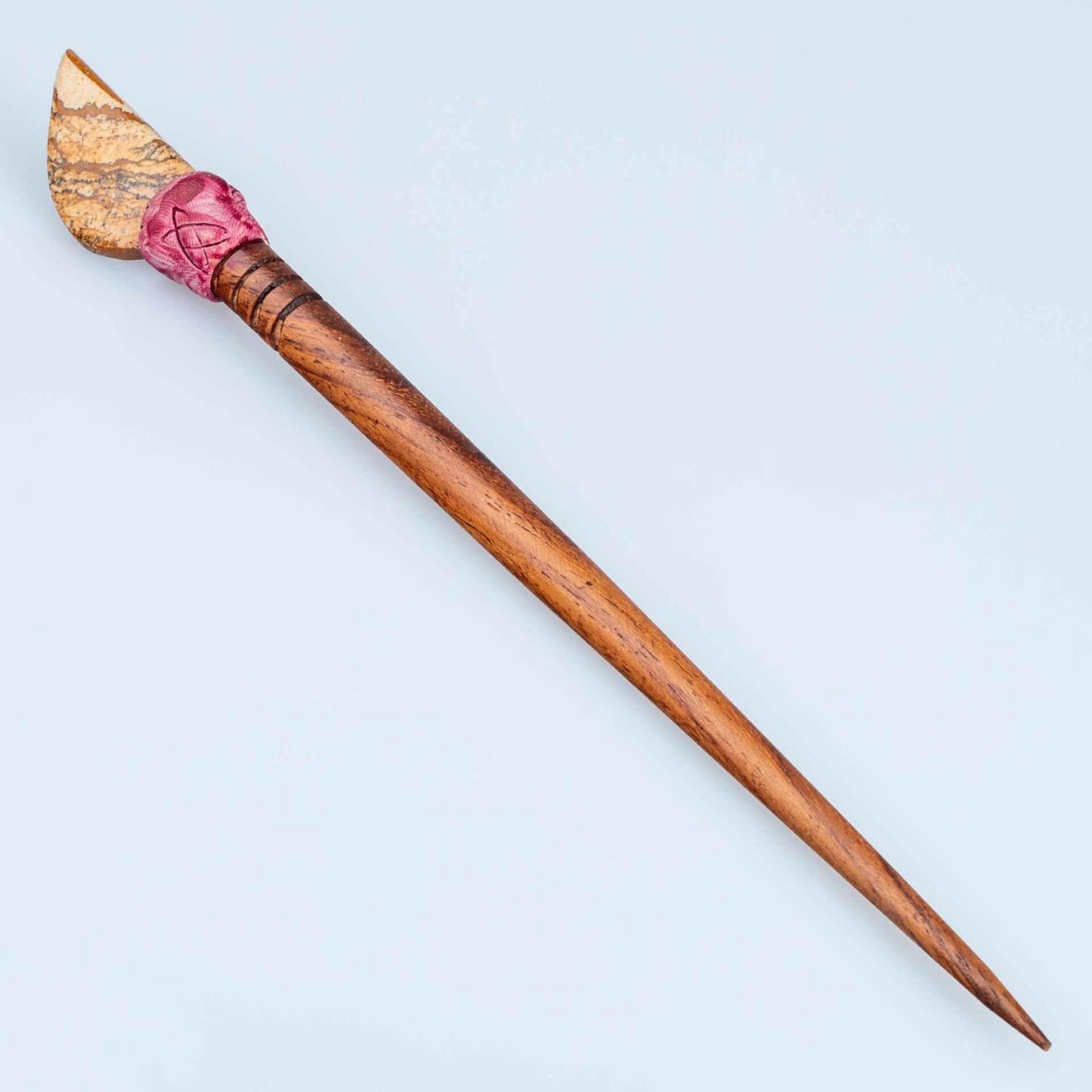 El Yapımı Doğal Taşlı Saç Çubuğu