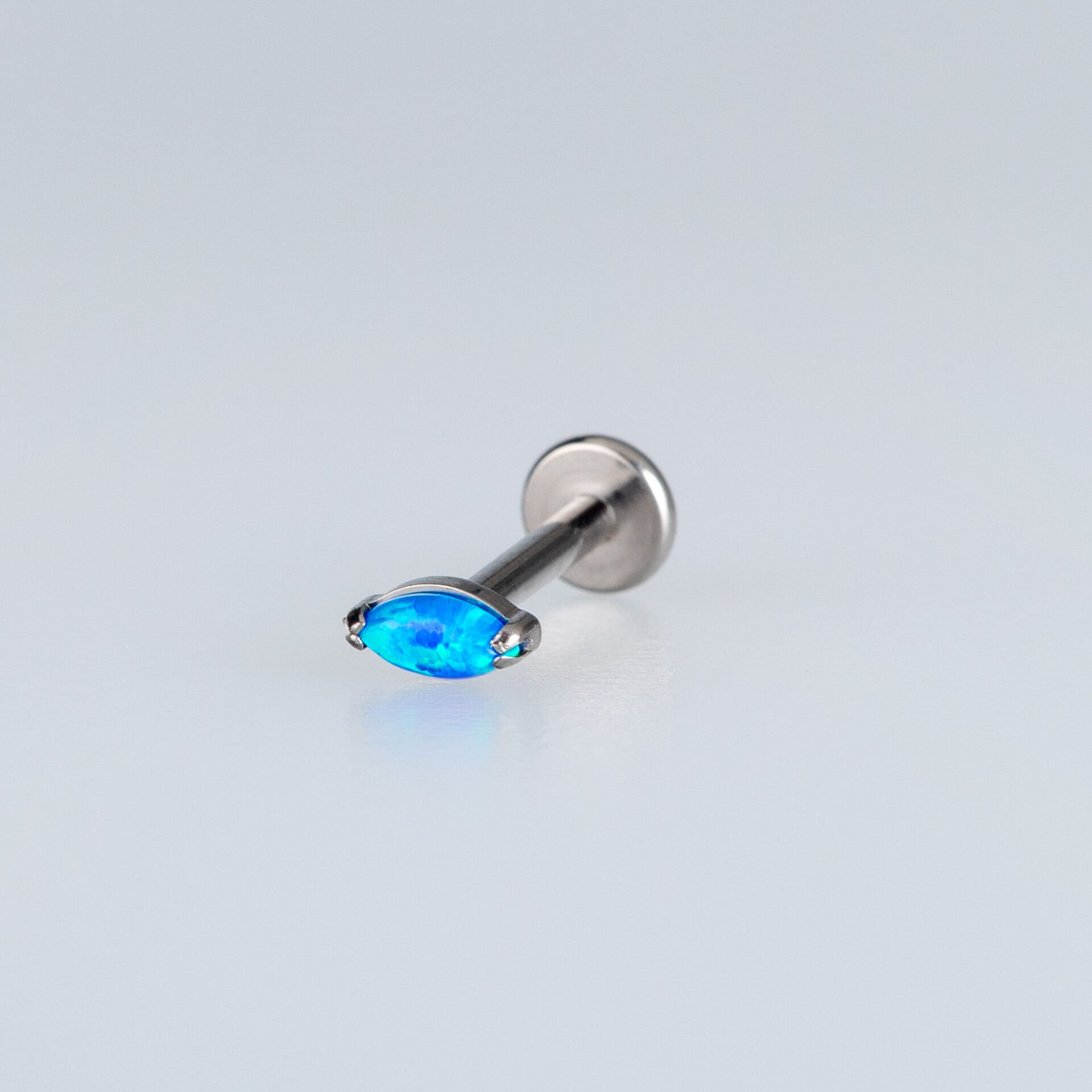 Piercing Titanyum Labret Opal Taş