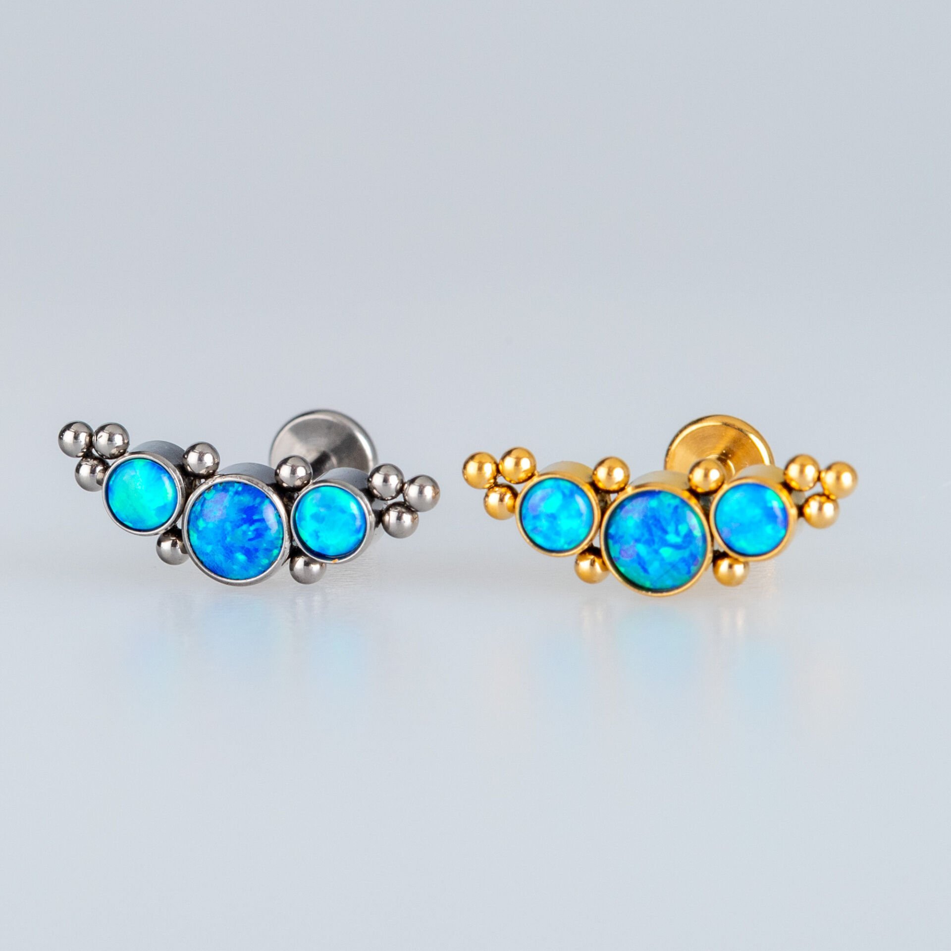 Piercing Titanyum Kıkırdak Opal Taş