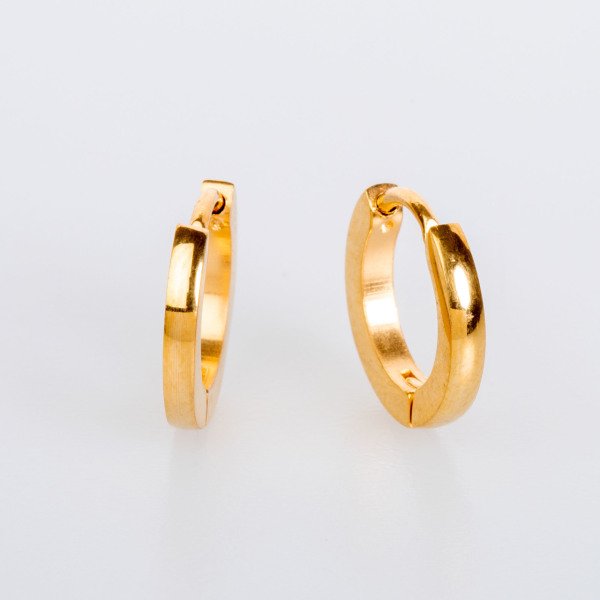 حلق ستيل مقاس 2.5×8 ملم 5 ألوان - أصفر مزدوج