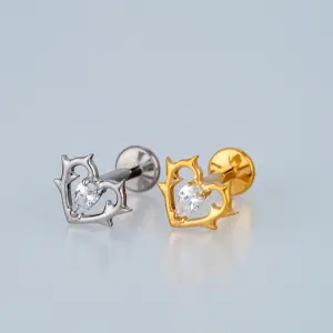 Piercing G23 Titanyum Tragus Kalp