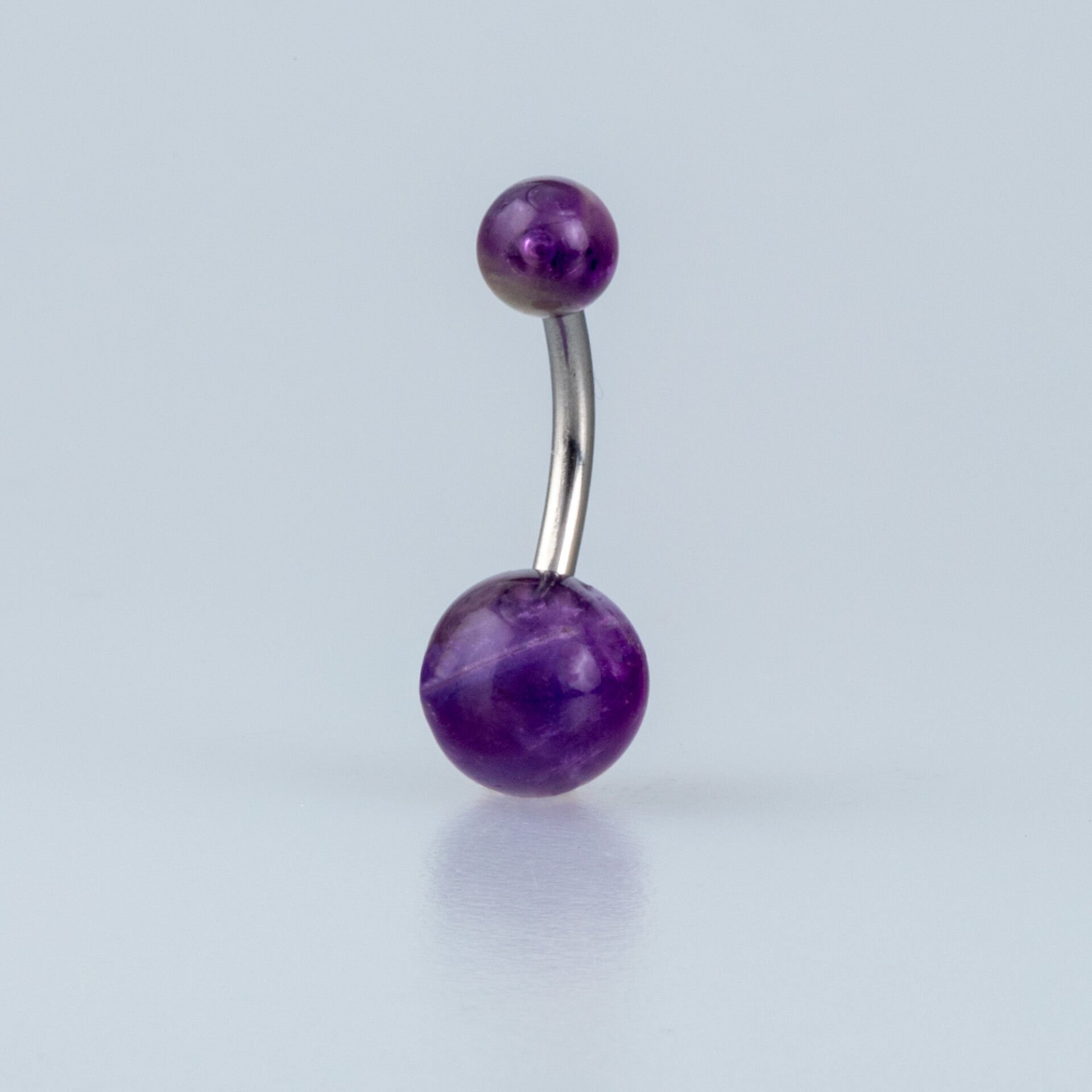 Piercing Doğal Taş Göbek Ametist