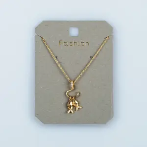 Toptan Kadın Vos Jewelry 14K Altın Kaplama Çift Balık Kolye