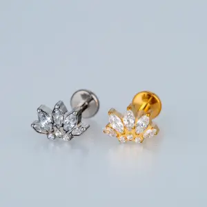 Piercing G23 Titanyum Tragus Lotus Sarı 8mm