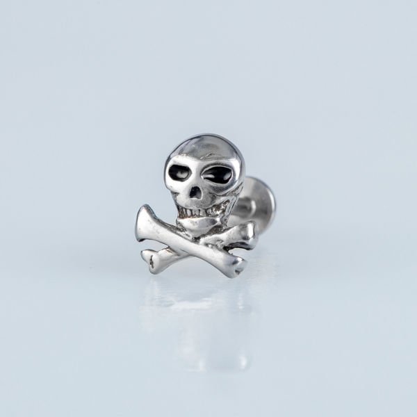Piercing Çelik Tragus Kuru Kafa
