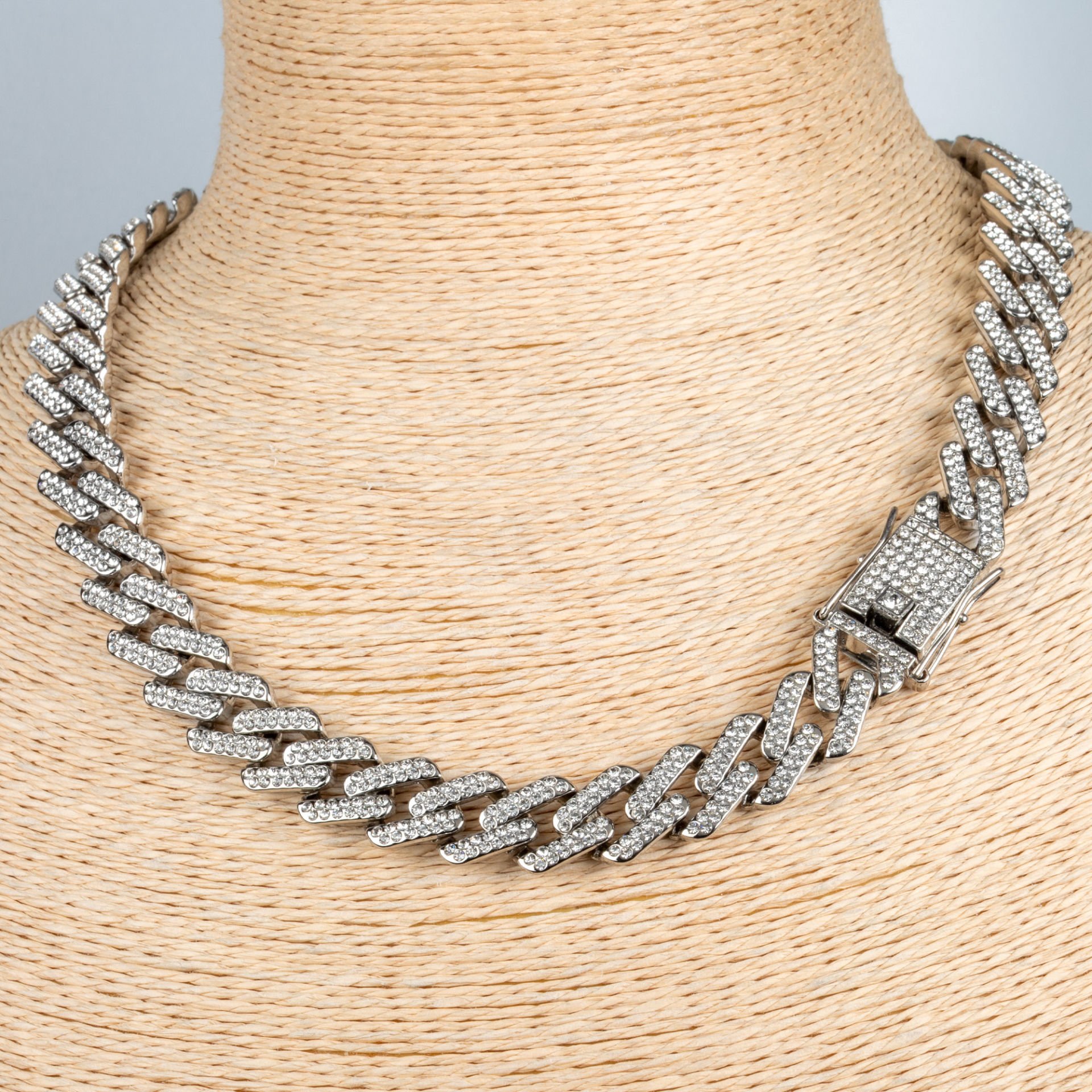 Zincir Kolye Taşlı 12mm