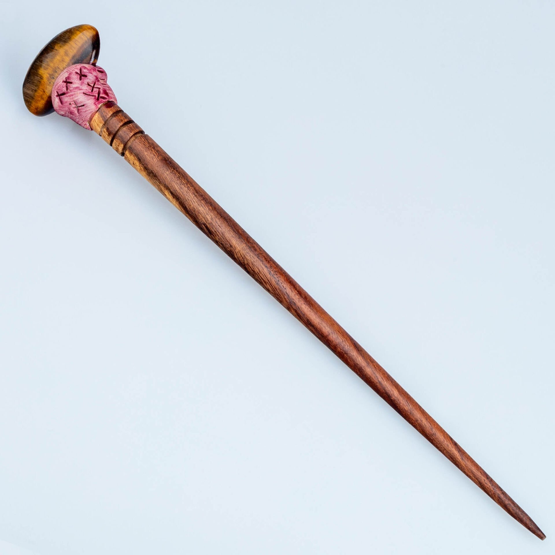 El Yapımı Doğal Taşlı Saç Çubuğu