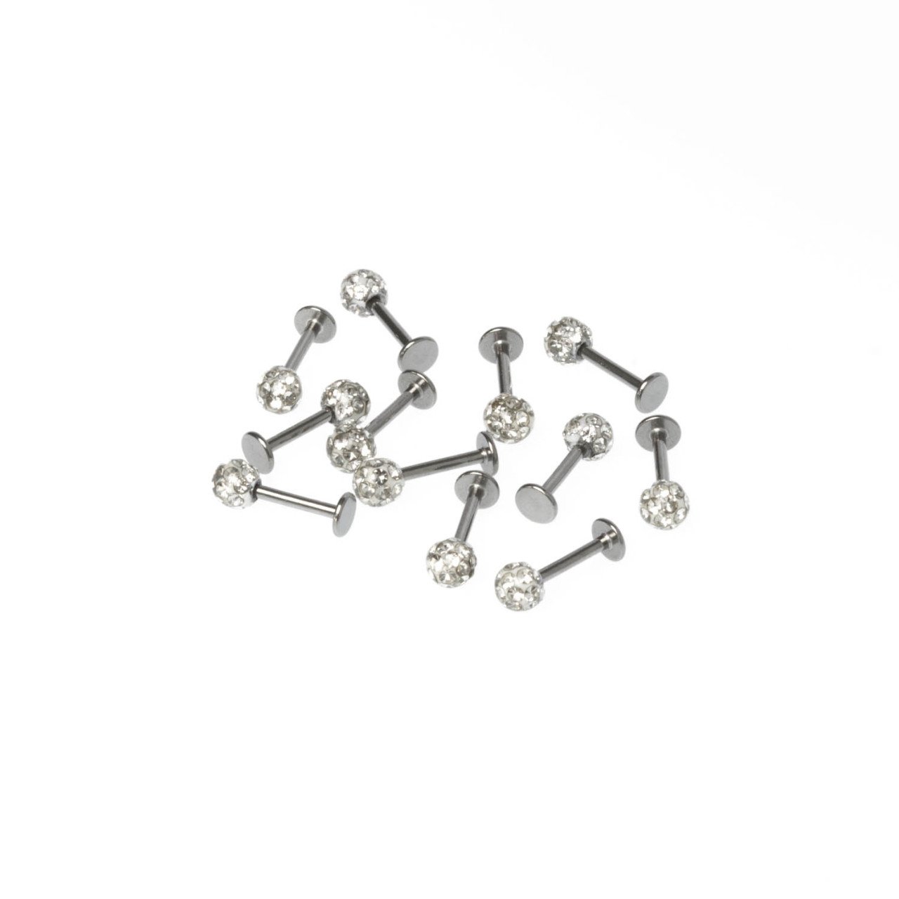 Toptan 316L Çelik Piercing Labret Şambala Mumlu 4mm Top