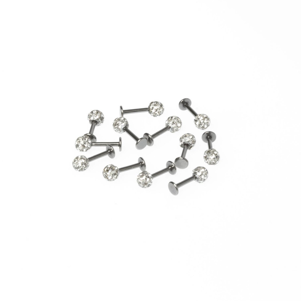 Toptan 316L Çelik Piercing Labret Şambala Mumlu 4mm Top Boy: 1.2x6x4mm