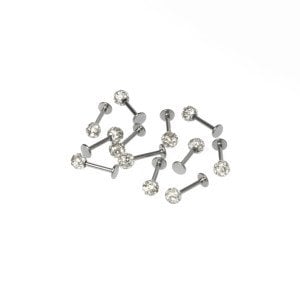 Piercing Labret Shambala Waxed 4mm Ball Size: 1.2x8x4mm