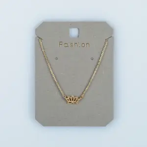 Toptan Kadın Vos Jewelry 14K Altın Kaplama Lotus Çiçeği Kolye