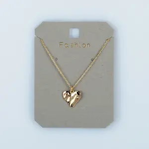 Toptan Kadın Vos Jewelry 14K Altın Kaplama Pürüzsüz Kalp Kolye