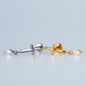 Piercing Titanyum Tragus Helix Bıçak