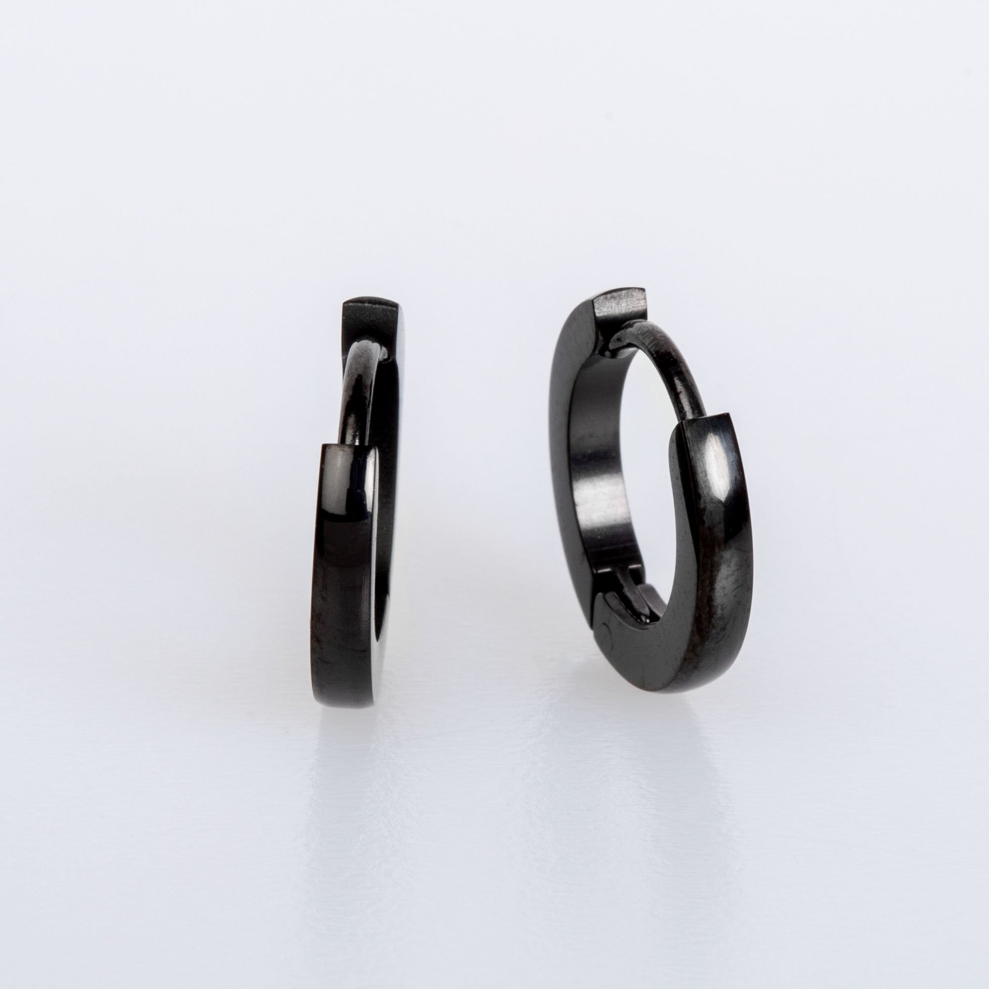Çelik Küpe 2X20mm 5 renk - Çift Siyah