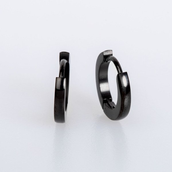 Çelik Küpe 2X20mm 5 renk - Çift Siyah