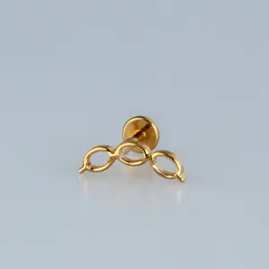 Toptan G23 Titanyum Üçlü Oval Piercing