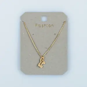 Toptan Kadın Vos Jewelry 14K Altın Kaplama Dalda İki Kuş Kolye