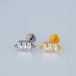Piercing G23 Titanyum Tragus Sarı 8mm