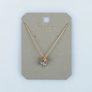 Toptan Kadın Vos Jewelry 14K Çift Renk Tomurcuk Gül Kolye