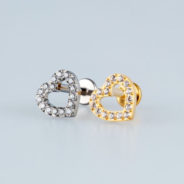 Piercing Titanyum Tragus Kalp
