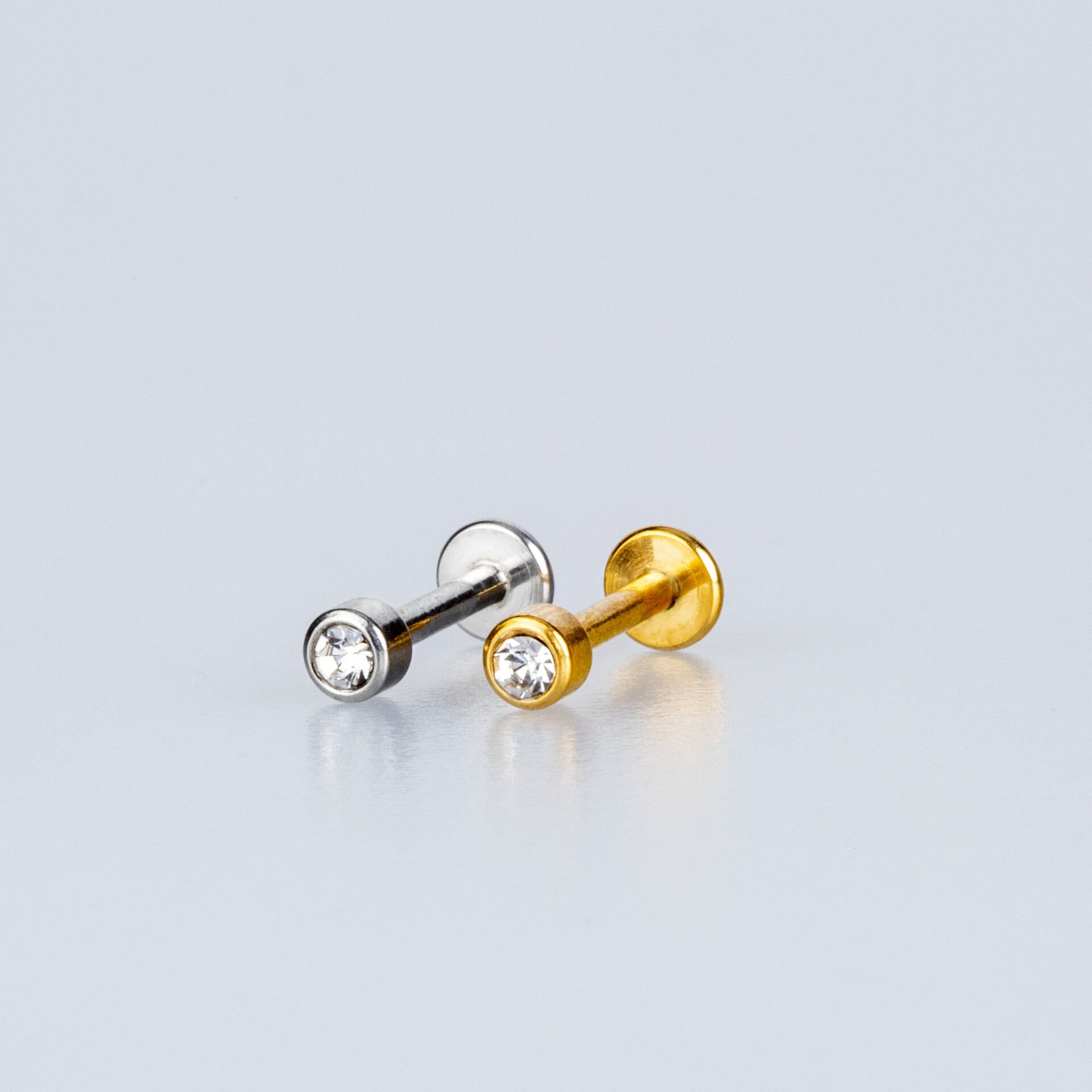 Toptan Çelik Piercing Labret 3mm Taş
