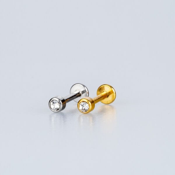 Toptan Çelik Piercing Labret 3mm Taş