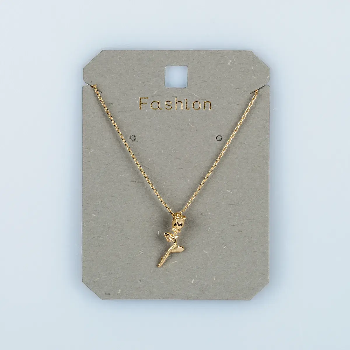 Toptan Kadın Vos Jewelry 14K Altın Kaplama Tomurcuk Gül Kolye