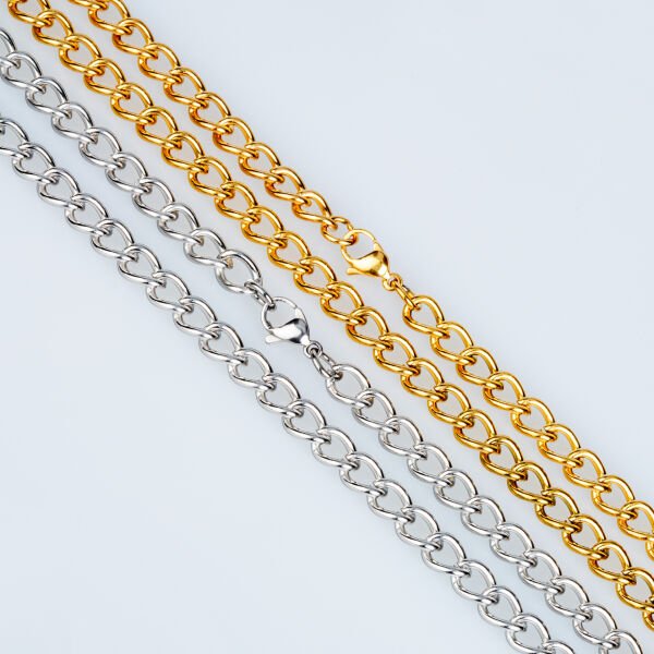 سلسال من الفولاذ مقاس 6 ملم أصفر 70 سم