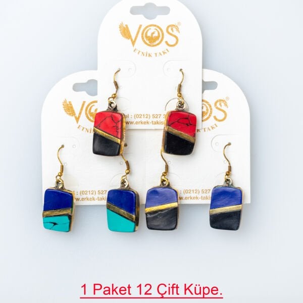 Brass Earring Pack 12 Pairs Mix